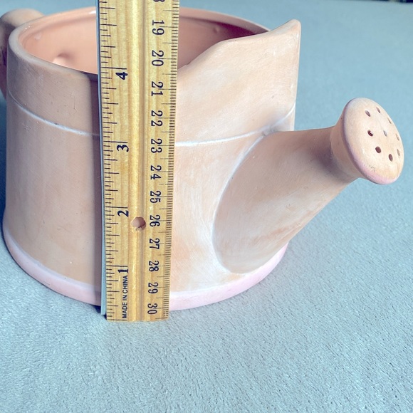 Vintage MY-NEIL Handcrafted Terracotta Watering Can Planter With Flowers New ! - Picture 9 of 12